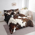 thumbnail image 2 of Erosebridal Cowhide Print 7-Piece Twin Bedding Sets,Rustic Farmhouse Cattle Bedding Comforter Set For Adults,Reversible, 2 of 7