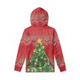 thumbnail image 2 of Xoenoiee Kids Hoodies Pullover Sweater Fall Winter Sweatshirt with Long Sleeve and Front Kangaroo Pocket for Traveling Hiking Jogging, Christmas Tree Bulb Candy Pattern, S, 2 of 7