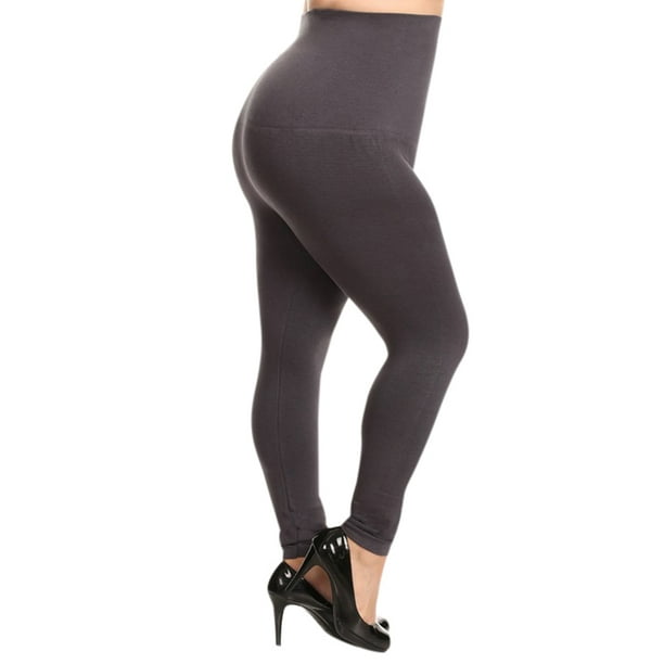 Luxury Divas - High Waist Compression Plus Size Leggings For Women ...