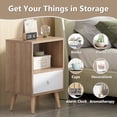 thumbnail image 6 of JAXPETY Set of 2 Wood Nightstand, End Tables with Shelf and Drawer, Sofa Side Tables for Bedroom Living Room Furniture, 6 of 16