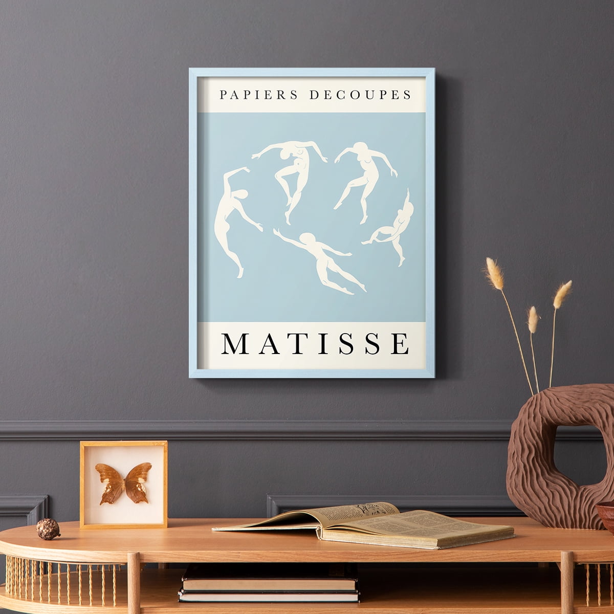 Matisse CXCII Framed Print in Blue Solid Wood 11 x 14 Framed Print