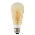 thumbnail image 4 of sylvania 75353 - 6.5 watt 120 volt st19 medium screw base 2200k transparent amber dimmable vintage filament led (led6.5st19dim822vinrp), 4 of 7