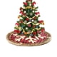 thumbnail image 1 of Falda de árbol de Navidad roja bordada de Papá Noel con ribete blanco de felpa para decoración de vacaciones de Navidad 90cm, 1 of 5