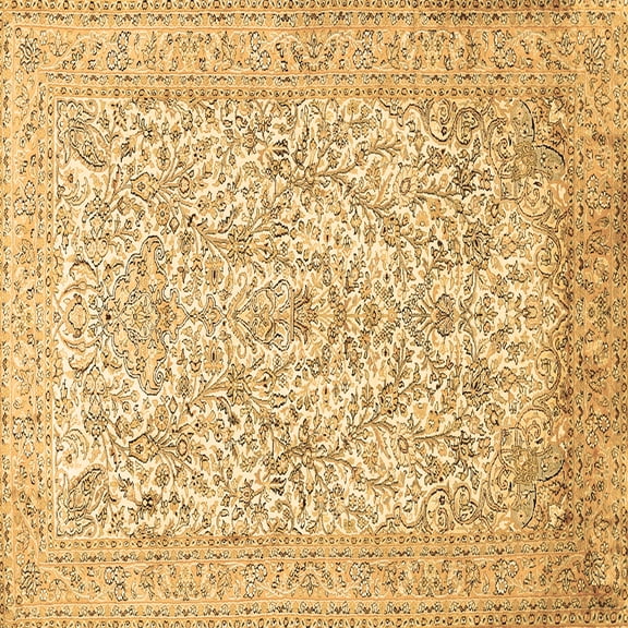 Ahgly Company Indoor Square Persian Brown Traditional Area Rugs, 3' Square