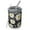 Black White Flower, variant on 12oz Coffee Tumblers Dark Blue White Flower Pattern Stainless Steel Vacuum Insulated Travel Tumbler Coffee Cups Mug with Lid and Straw with Cleaning Brush for Cold & Hot Drinks