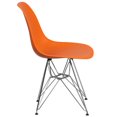 thumbnail image 2 of Elon Series Black Plastic Chair with Chrome Base, 2 of 6