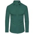 thumbnail image 4 of Youclos Men's Stretch Dress Shirts Long Sleeve Button Down Shirt Wrinkle-Free, 4 of 6