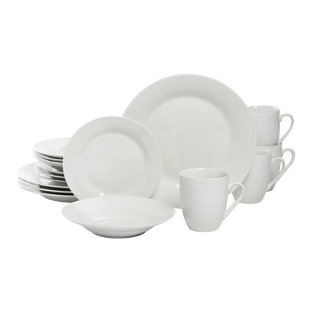 Ten Strawberry Street Simply White Round 16-Pieces Dinnerware Set