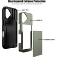 thumbnail image 3 of KOMI Compatible with iPhone 16 Pro Max Case with Card Holder[Store 5 Cards] Dual Layer Heavy Duty Shockproof Wallet Case with Hidden Card Slot Large Storage Cover for Men&Women 6.9'' Green, 3 of 4