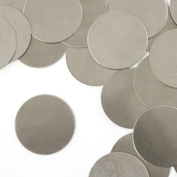 ImpressArt - Premium Metal Stamping Circle Blanks for Metal Stamping and Jewelry Making (24 Pack) (1" Circle, Aluminum)