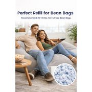 QQbed Shredded Memory Foam Fill, 40 lb, Bean Bag Refill for Pillows, Cushions and Crafts