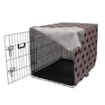 thumbnail image 3 of Abstract Woman Dog Crate Cover, Vertically Aligned Stripe with Lips Feminine Fashion Design, Easy to Use Pet Kennel Cover Small Dogs Puppies Kittens, 7 Sizes, Charcoal Grey Ruby White, by Ambesonne, 3 of 6