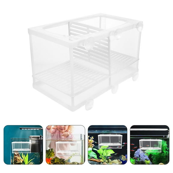 NICEXMAS Portable Plastic Fish Breeding Box with Mesh Design for Separating Aquarium Fish