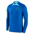 thumbnail image 2 of Men's Nike Blue England National Team 2022 Strike Drill Performance Raglan Quarter-Zip Long Sleeve Top, 2 of 3
