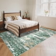 thumbnail image 3 of Garvee 5'x7' Modern Abstract Area Rug Washable Accent Carpet, Non-Slip Low Pile Indoor Mat for Living Room Bedroom Home Office, Green, 3 of 8