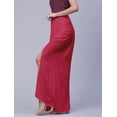 thumbnail image 2 of Moomaya Solid Side Slit Skirt For Women, Front Slit Ankle Length Asymmetrical Summer Skirt, 2 of 8