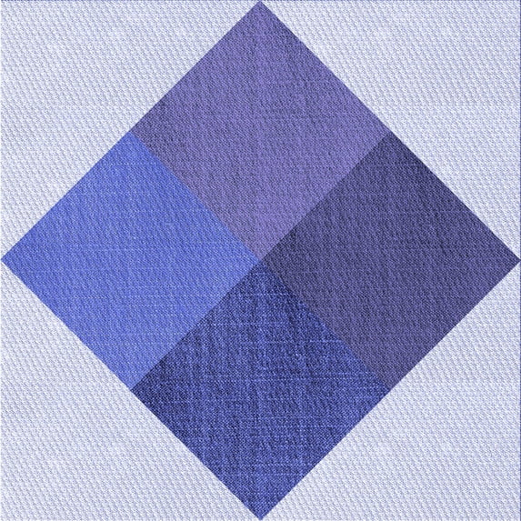 Ahgly Company Machine Washable Indoor Square Transitional Royal Blue Area Rugs, 6' Square