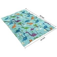 thumbnail image 4 of Light Blue Dinosaurs Palms Eggs Pattern Blanket,Comfortable Soft Lamb Wool Throw Blanket,All Season,Warm Lightweight Blankets for Sofa Bed Couch Living Room Chair,40"x50", 4 of 4