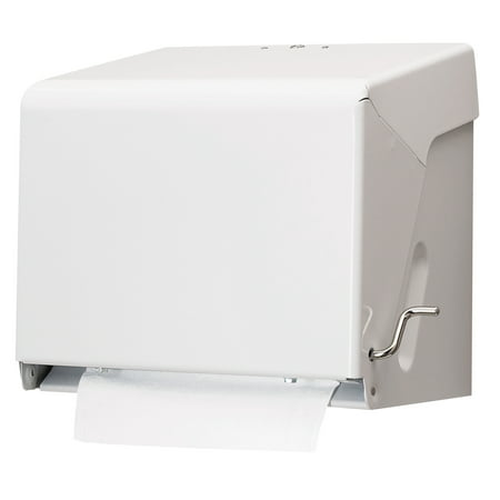 San Jamar Crank Roll Towel Dispenser, White, Steel, 10 1/2 x 11 x 8 1/2 (Kitchen Roll Holders 10 Of The Best)