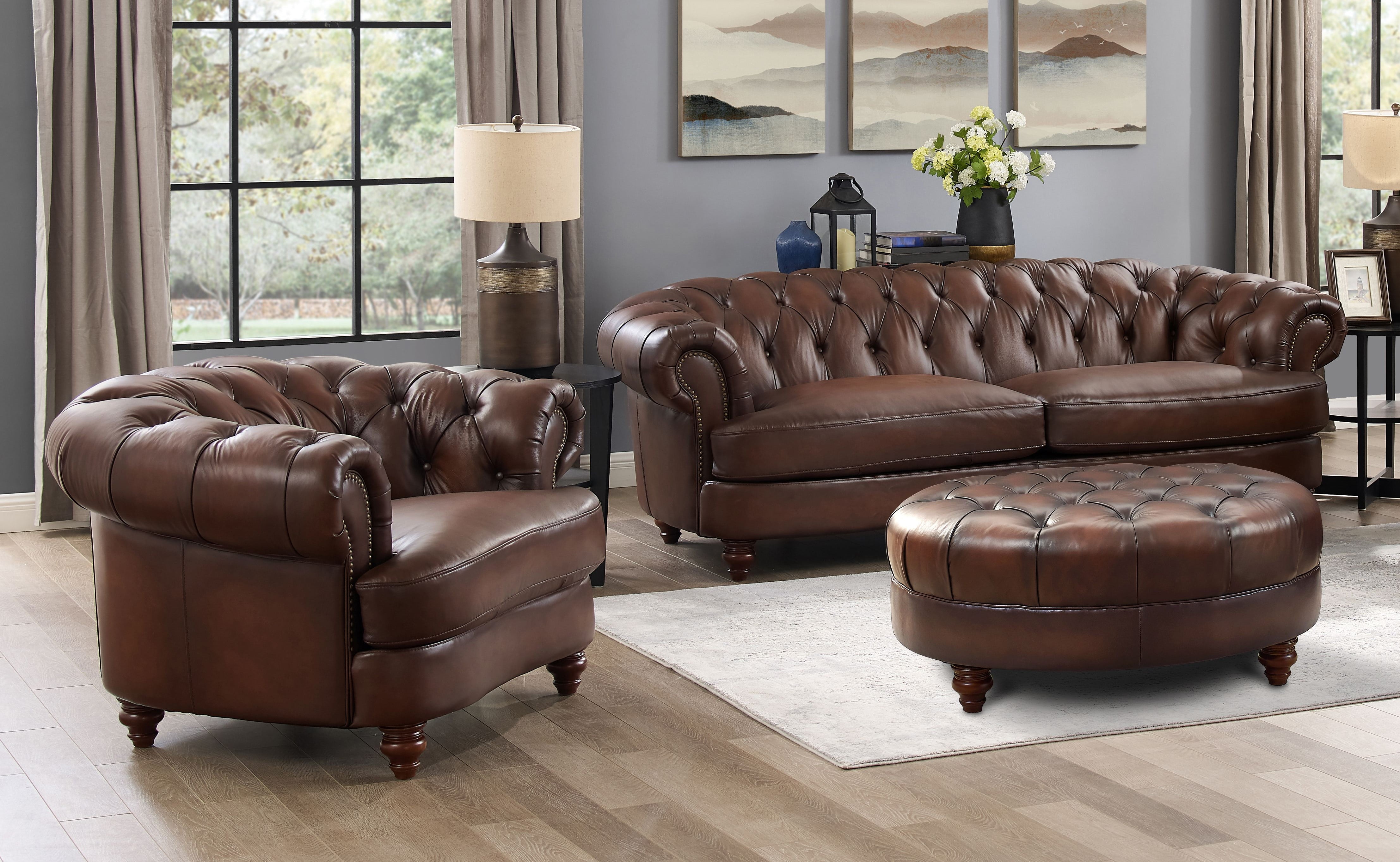 buy leather chesterfield sofa