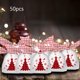 thumbnail image 4 of 50 Stück Weihnachts-Süßigkeitsbeutel Bulk Holiday Party Taschen Kekse Snacks Beutel Mit Hasenohrbändern Weihnachtsleckereien Beutel Für Partygeschenke Rejilla Blanca Gloria Envoltura de dulces, 4 of 9