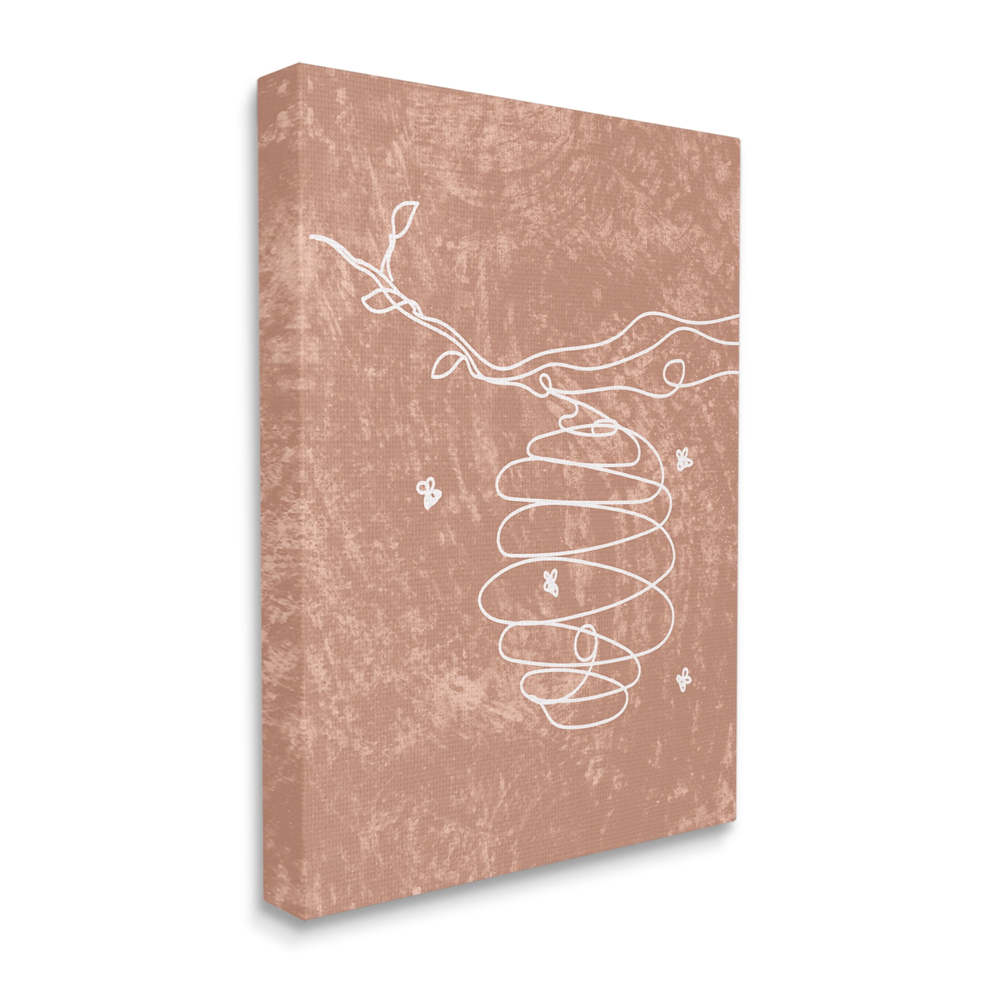 Stupell Industries Beehive Line Doodle Animals & Insects Painting Gallery Wrapped Canvas Art Print Wall Art, 16 x 20