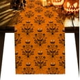 thumbnail image 1 of Halloween Table Runner, Halloween Decorations Ghost with Orange Backgound Fall Home Decor for Kitchen, Home, Dining Table, 14x72In, 1 of 8