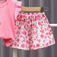 thumbnail image 5 of Kids Girl Clothes Baby Girl Cute Floral Outfit Flutter Sleeve Tank Top & Floral Print Pants Summer Clothing Set, 5 of 6