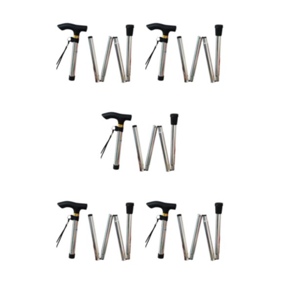 Soidarity Muletas Trekking Muletas plegables ajustables Bastones antideslizantes Bastones portátiles Bastones para correr Trail Plata Type2 NO2