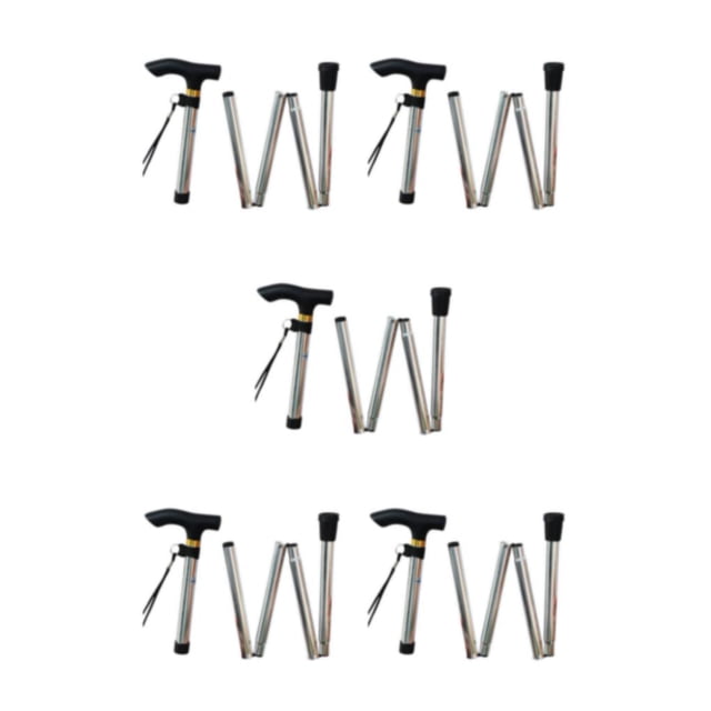 Soidarity Muletas Trekking Muletas plegables ajustables Bastones antideslizantes Bastones portátiles Bastones para correr Trail Plata Type2 NO2