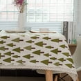 thumbnail image 1 of Cotton and Linen Tablecloth Tablecloth Blue and White Porcelain Graffiti Green Leaf Triangle Geometric Square Tablecloth, 1 of 6