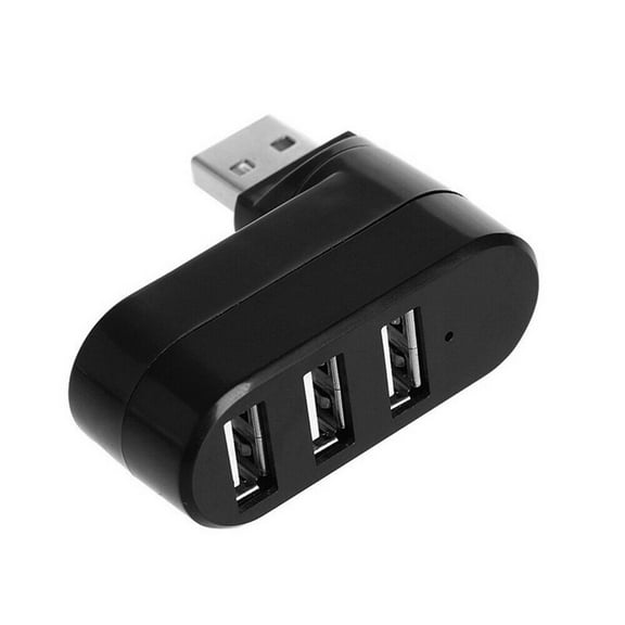 Cablevantage Mini 3 Port USB 2.0 Rotate Splitter Adapter Hub for PC Laptop Notebook Expansion