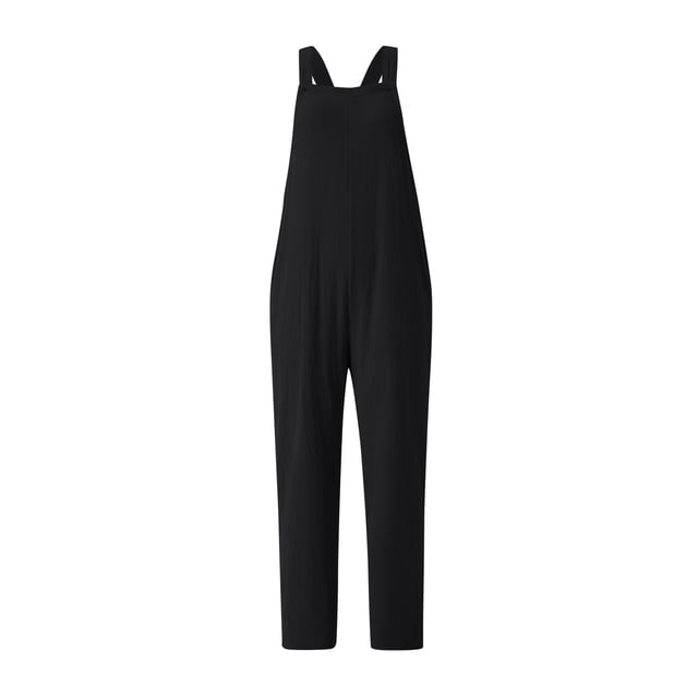 VISgogo Pantalones con tirantes para mujer, peto ajustado de color sólido con bolsillo para mujer, S/M/L/XL/XXL VISgogo moda