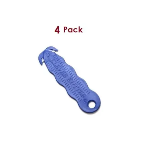 Klever Kutter Recessed Fixed Blade Safety Cutter Kcj-1B Blue Color (4 Pack)