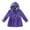 Purple, variant on GEZHEN Toddler Kids Girls Boys Casual Button Soild Jacket Coat Hooded Thicken Outerwear Windbreaker Long Sleeve Lightweight Jacket （Pink,5-6 Years)