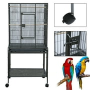 One Door Bird Cage Popinjay Cockatoo Cockatiel Cage B031-1 With Metal Wheels