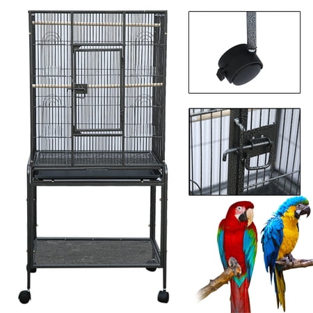 One Door Bird Cage Popinjay Cockatoo Cockatiel Cage B031-1 With Metal Wheels