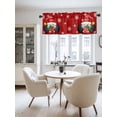 thumbnail image 2 of Christmas Gnome Valances for Windows, Snowflake Xmas Balls Light Filtering Window Treatment Valances, Rod Pocket Small Curtains for Kitchen/Bathroom, 42"x18", 2 of 9