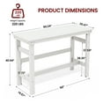thumbnail image 2 of SERWALL 41" Outdoor Bar Table, HDPE All Weather Adirondack Outdoor Bar Height Table, White, 2 of 7