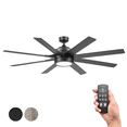 thumbnail image 3 of (2 pack) Better Homes & Gardens 62'' Black Modern LED Angled Indoor Ceiling Fan with Remote, 3 of 19