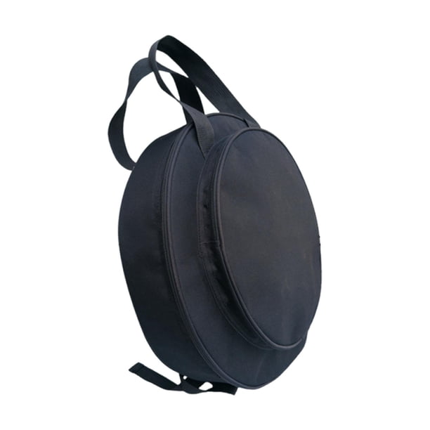 Bolsa de almacenamiento para pandereta de gong, diámetro de 40 cm, accesorios multifuncionales con correas de hombro dobles, grosor de 8 cm, bolsa de