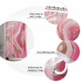 thumbnail image 3 of Pink Gradient Marble Shower Curtain, 72" x 72", Gold Foil Modern Abstract Waterproof Bathroom Curtain Washable Shower Curtain Set with 12 Hooks, 3 of 6