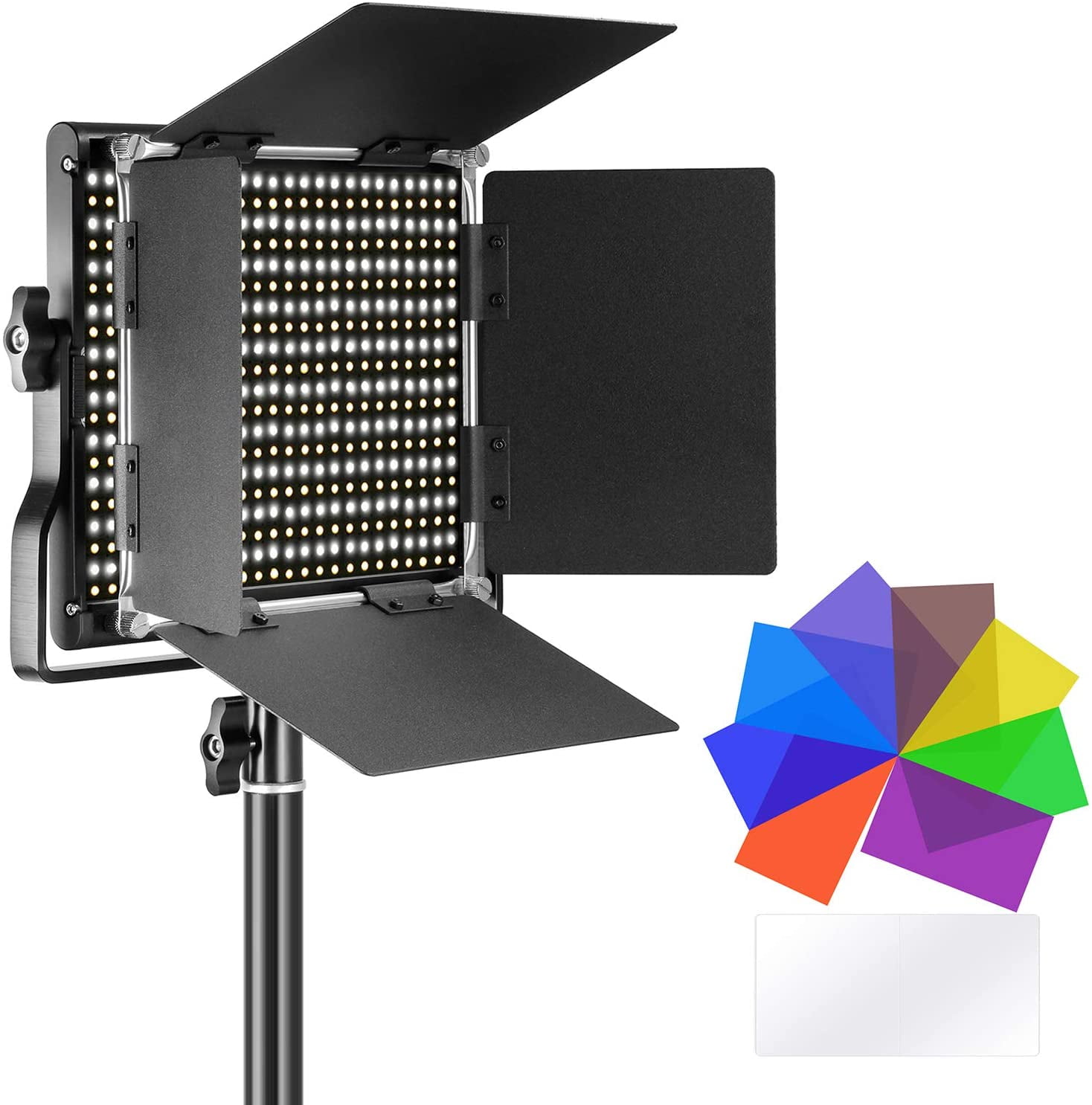 Neewer BiColor 660 LED Video Light with 8Pack Lighting Color Filters