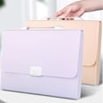 thumbnail image 3 of Mistaha A4 Accordion File Organizer with 13 Expandable Pockets and Waterproof Design - Lightweight Document Storage Folder with 12 Index Labels, Light Purple, 3 of 6