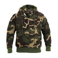 thumbnail image 2 of Rothco Thermal Lined Hooded Sweatshirt - Woodland Camo, Large, 2 of 5