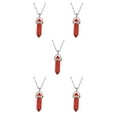 thumbnail image 2 of maskred Hexagon Column Charm Findings Handmade Holiday Hanging Pendants Crystal Necklace Earring Keychains Decorations Red Pattern Color 5Set, 2 of 6