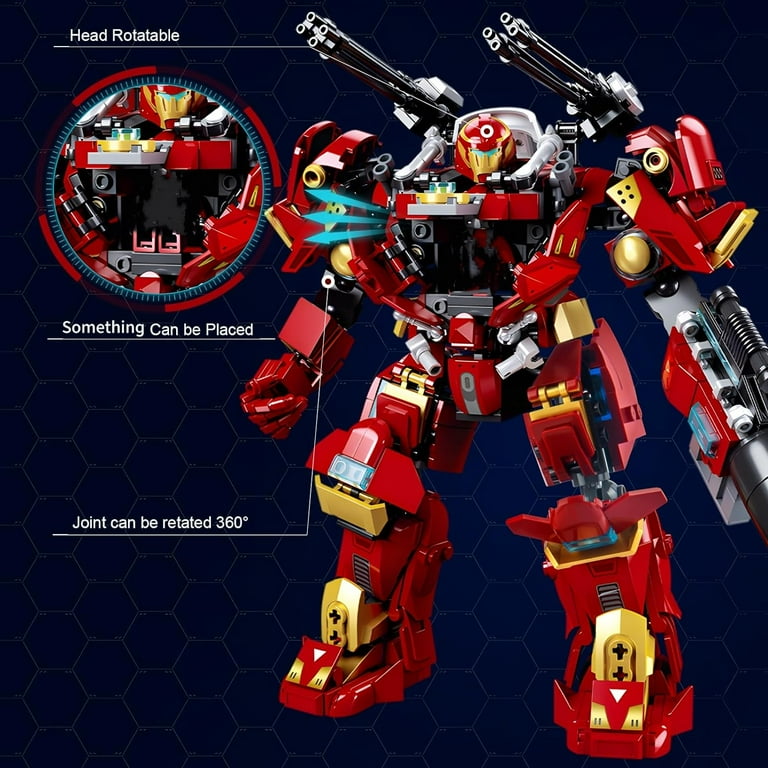 WULOBOOI Mech Robot Building Kit - 585 Piece Transforming Dark Wanderer Model