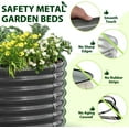thumbnail image 2 of ANLEOLIFE 6 PACK 6x3x2 ft Galvanized Raised Garden Beds Outdoor, Oval Large Metal Deep Root Planter Box for Planting Vegetables Flowers Herb, Anti-Rust, Quartz Grey, 2 of 8