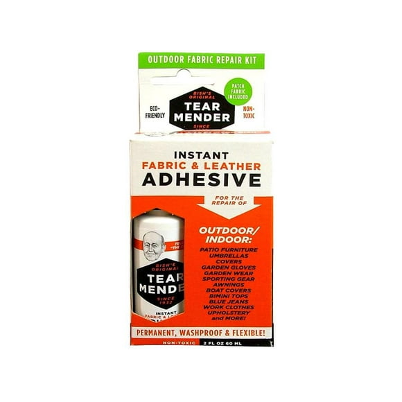 Tear Mender - Kit de Réparation d'Adhésif de Tissu Extérieur TM-K, Bouteille de 2 oz, TM-OD