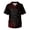 Deep Red, variant on WTOBBY Men's Short Sleeve V-Neck Print Top with Chest Pocket, Christmas Theme Design for Caregivers, Work and Casual Comfort Wear,Dark Green L